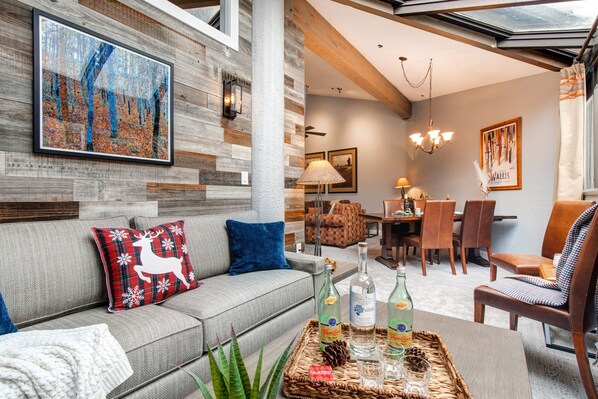 Secondary Living Room with gorgeous surrounding windows and sleeper-sofa