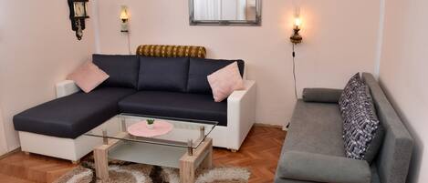 Living room, sofa beds