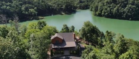 Aerial view of Cabin and Surrounding Douglas Lake