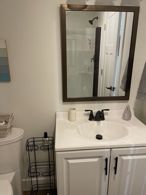 Bathroom with shower in the loft area