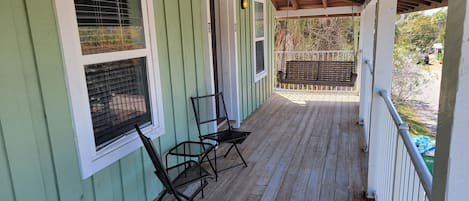 Heron Landing, the upstairs deck right outside the unit.