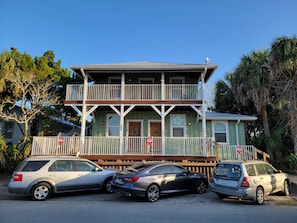 Front of building, with SOME of the parking (please park at an angle as pictured.)