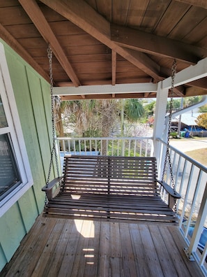 Picture yourself sitting on the porch swing, right outside your door!