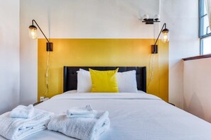 Well lit bedroom