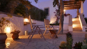 Old House terrace - a perfect setting for an evening drink.