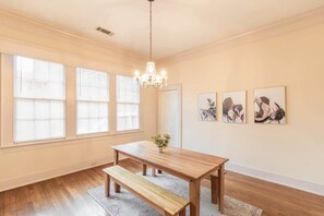 Wooden Dining Table with benches