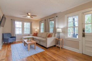 Cozy living room with a nice sofa