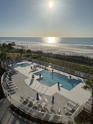 Serenity pool and hot tub.