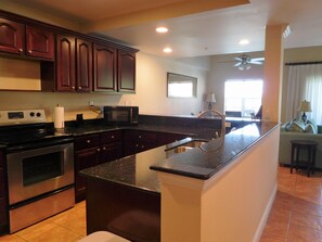 Fully stocked kitchen