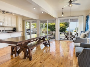 Dine in the Bright and Spacious Area with Stunning Views of the Black River