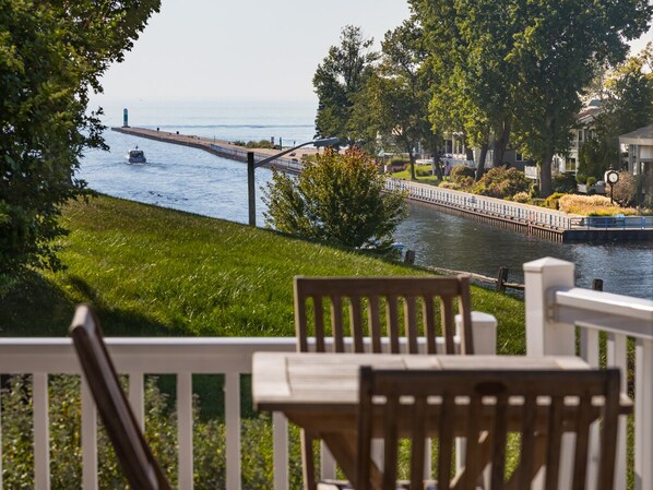 Step Out Onto the Main Level Deck and Take in the Gorgeous Views of the Black River Channel