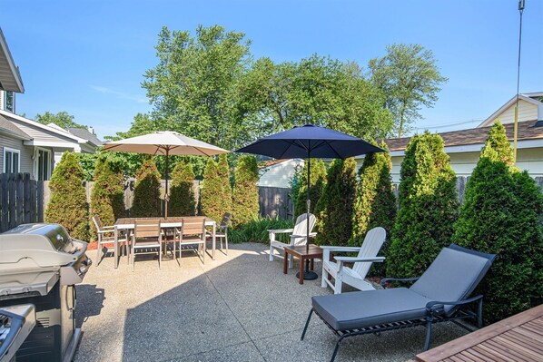 Outdoor space for grilling and enjoying the fresh air