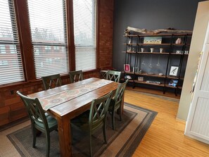 Select a Seat at the Dining Table with Seating for 6