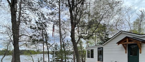 Front of cabin & firepit