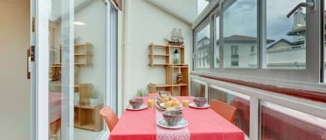 Table, Furniture, Property, Window, Interior Design, Chair, Orange, Wood, Building, Hall