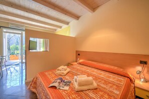 Double bed and besides table