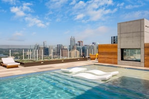 Shared roof top pool.