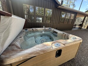 Relax in the hot tub