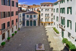 View of the campo, square, from the living room windows.