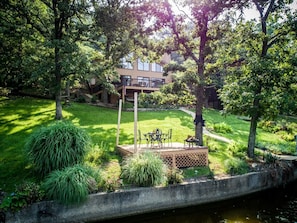 Lakeside patio for those cozy nights