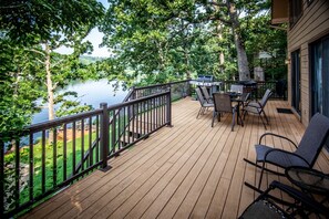 Large deck off the kitchen and living room offers great views!