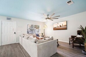 Another view of the functional living area, ample space for a small family.