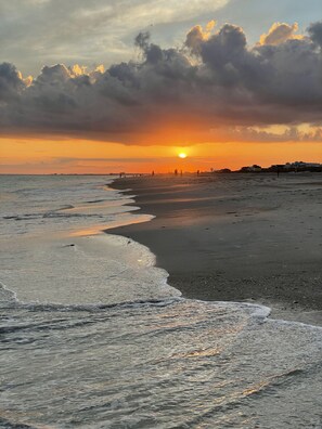 Sunset view from our beach