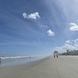 Space Coast Launches can be seen from condo and beach