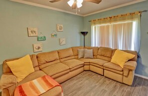 Couch, Furniture, Ceiling Fan, Living Room, Indoors