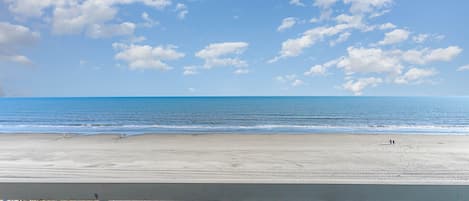 View of the ocean from the balcony.