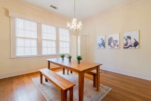 Wooden Dining Table with benches