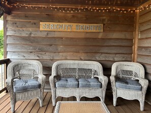 More seating on the back porch.