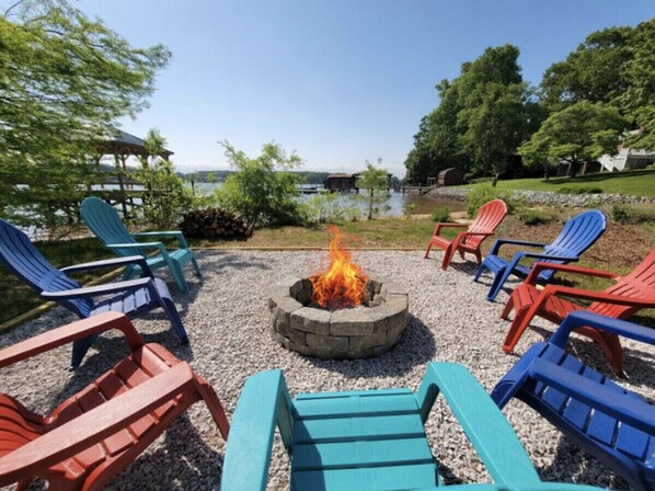 Enjoy a Fire Right By the Beach.