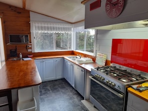 Well equipped kitchen. 