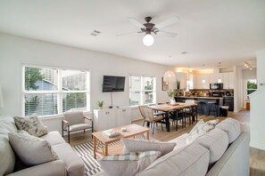 Second floor - living space, dining, kitchen all together.