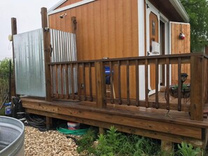 outdoor shower (closed in winter)