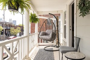 Wonderful balcony with a downtown view!