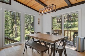 Dining table with the stunning views outside