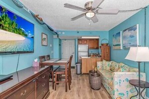 Spacious living room/ Full Kitchen