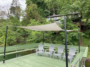 See stairs from house to dock