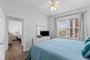 Primary bedroom with king-sized bed