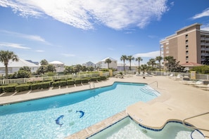 Amazing pool with plenty of seating for all.