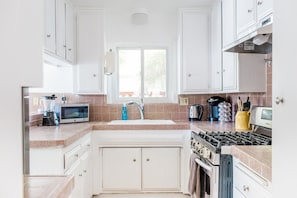 Fully stocked kitchen