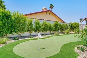 Lush putting green