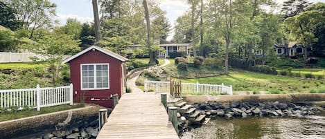 View of the River Breeze property from the private pier.