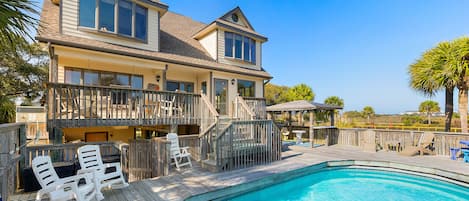 Rear view of the house with pool