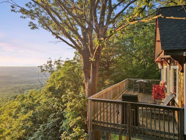 Note: after the hot tub was installed the grill was moved to the other side of the deck