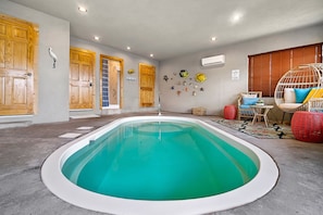 Hot or cold, rain or shine, parents can comfortably relax while the kiddos enjoy the heated pool!