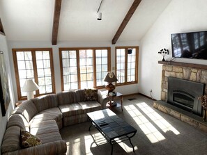 2nd living area has gas fireplace for instant fire to relax and enjoy.