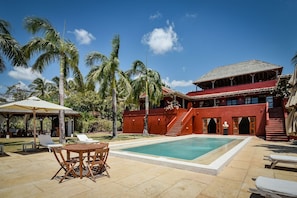 Facade / entrance,Pool view,Swimming pool